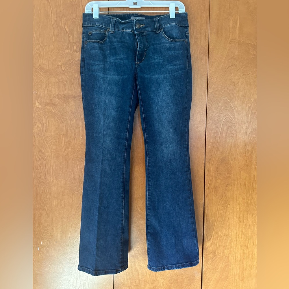 Chicos So Slimming Denim Blue Jeans Size 27/28 (Chicos 00) Short Length